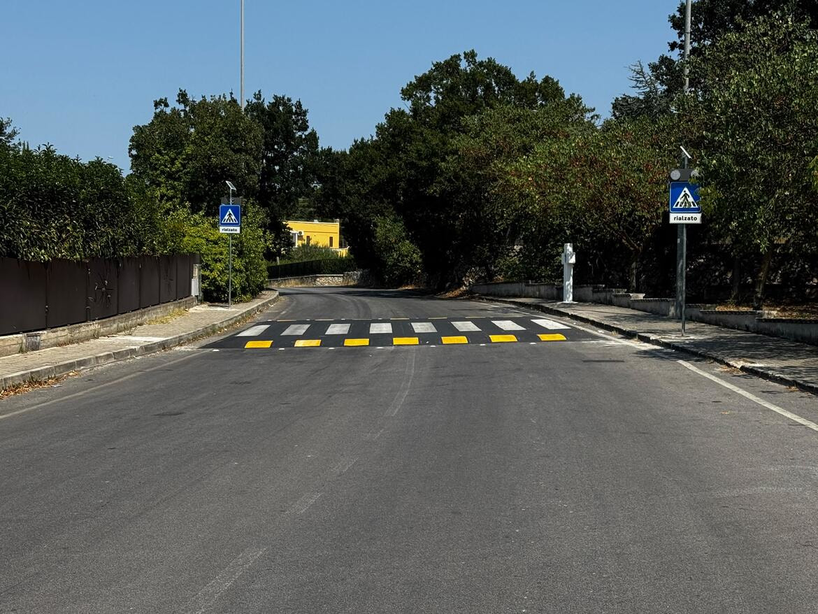 Sicurezza stradale, nuovi attraversamenti pedonali rialzati nei pressi del Santuario della Madonna della Croce